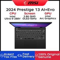 2024 MSI Prestige 13 AI+ Evo Laptop 13.3 Inch 2.8K 60Hz QHD OLED Screen Intel Ultra 9-288V 32GB 1TB Intel Arc Graphics Notebook