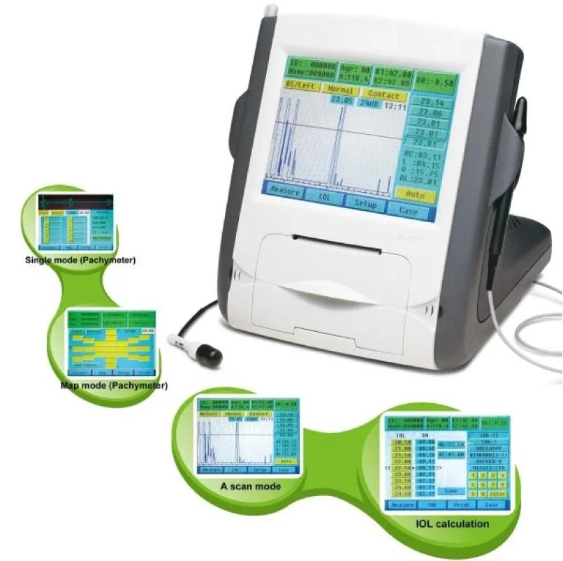 Touch Screen A Scan Biometer Pachymeter Ophthalmic   Ultrasound Machine