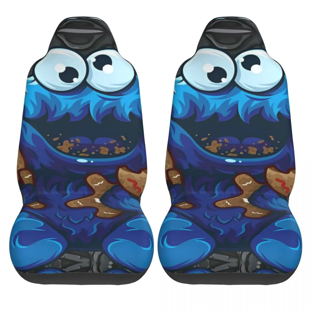 

Чехлы для автомобильных сидений с героями мультфильма «Улица Сезам», полиэстер, мягкие, комплект из двух частей, недорогие летние чехлы