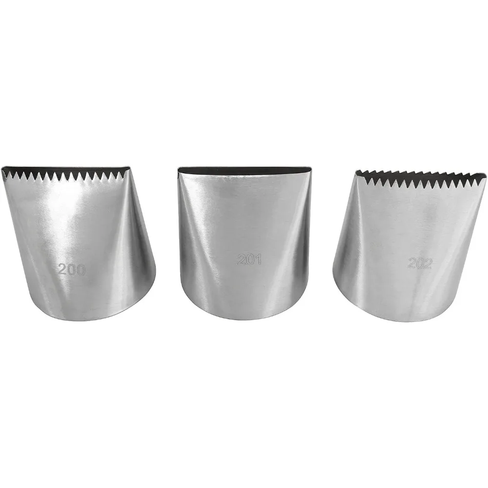 

Ribbon Pastry Tip 3PCS 304 Stainless Steel Icing Piping Nozzles Cake Decorating Pastry Tip Pastry Fondant Cake Tools