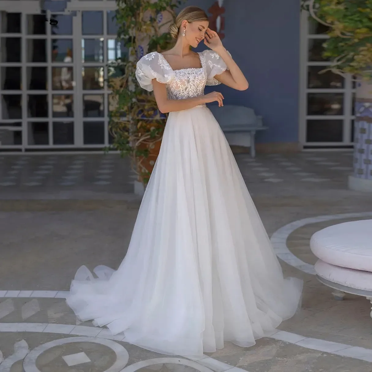 Vestido De Novia largo De una línea para Novia, Vestidos De Novia De manga corta con cuello en V, Vestidos De Novia Sexy, Vestidos De playa bohemios simples