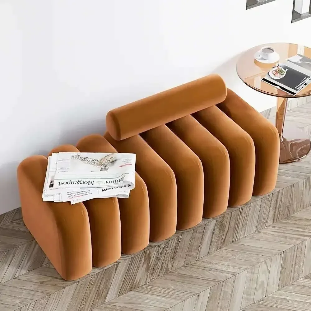 for Entryway or Closet Cloakroom Stool Upholstered Bed End Bench 60/80/100cm Length Seat Stylish Shoe Bench with Cushioned Seat