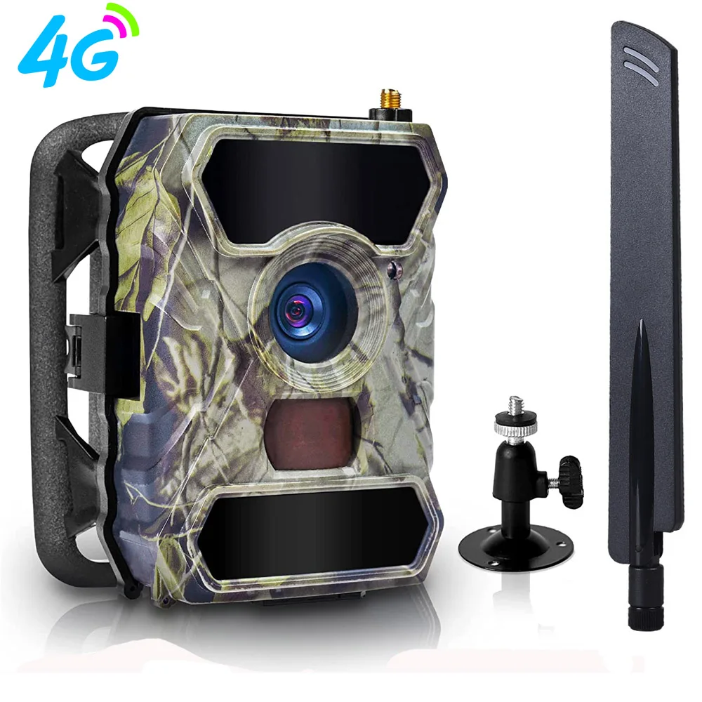 4G SMTP MMS SMS Email Hunting Camera HD 1080P 12MP Cellular Wireless Wildlife Trail Cameras Night Vision for Hunting Security