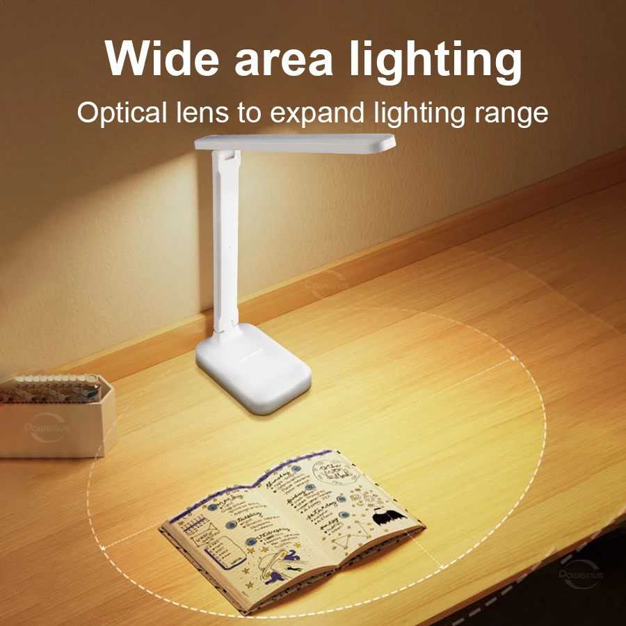 Folding Desk Lamp Eye-protection Reading Light USB Rechargeable Lamp Night Light Dormitory Table Lamp LED Lantern Bedroom Beside