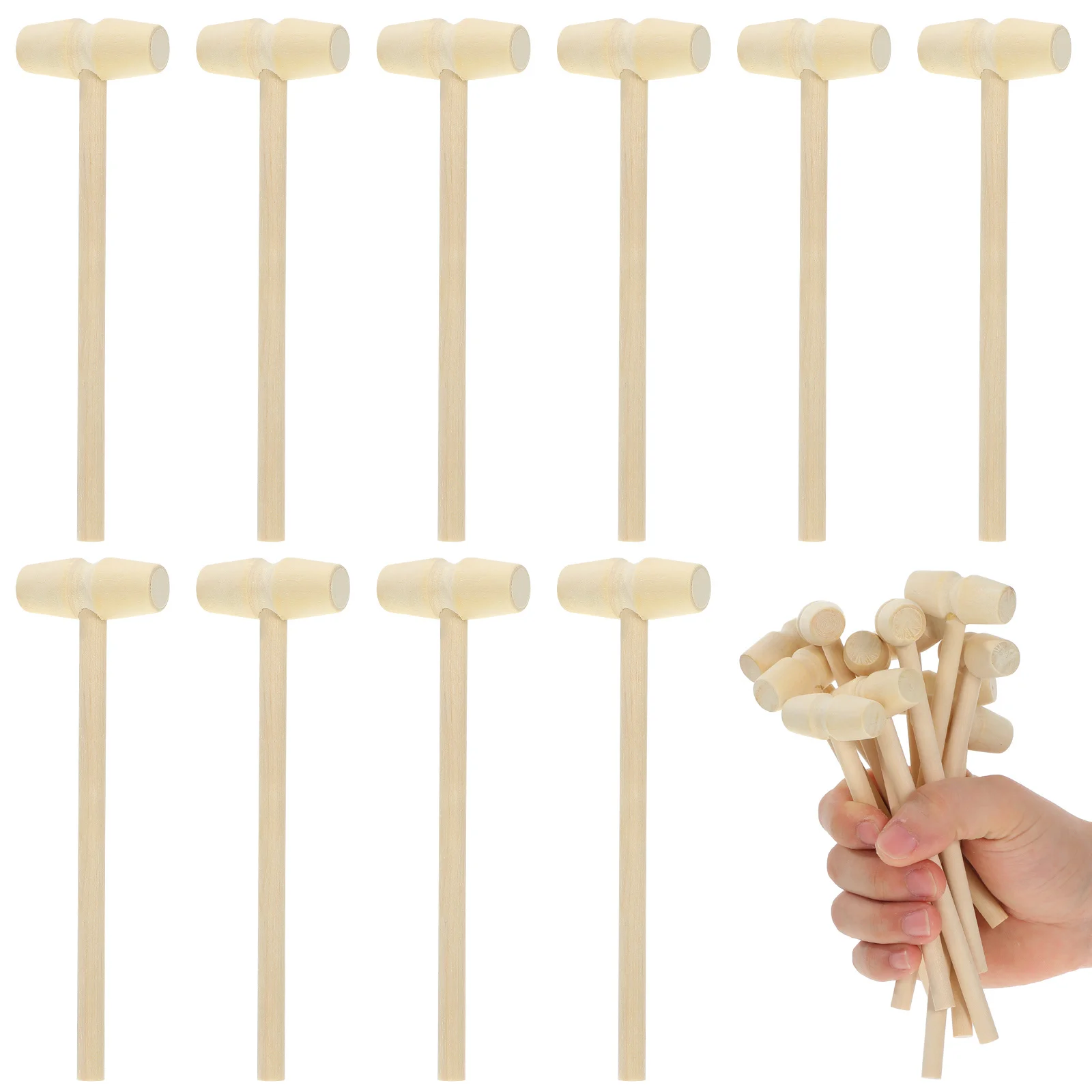 20 قطعة مطرقة مطرقة خشبية قصف صغير للطفل اليد التنسيق العين تطوير الرضع الخشب يطرق أداة الصغار الفتيات #5