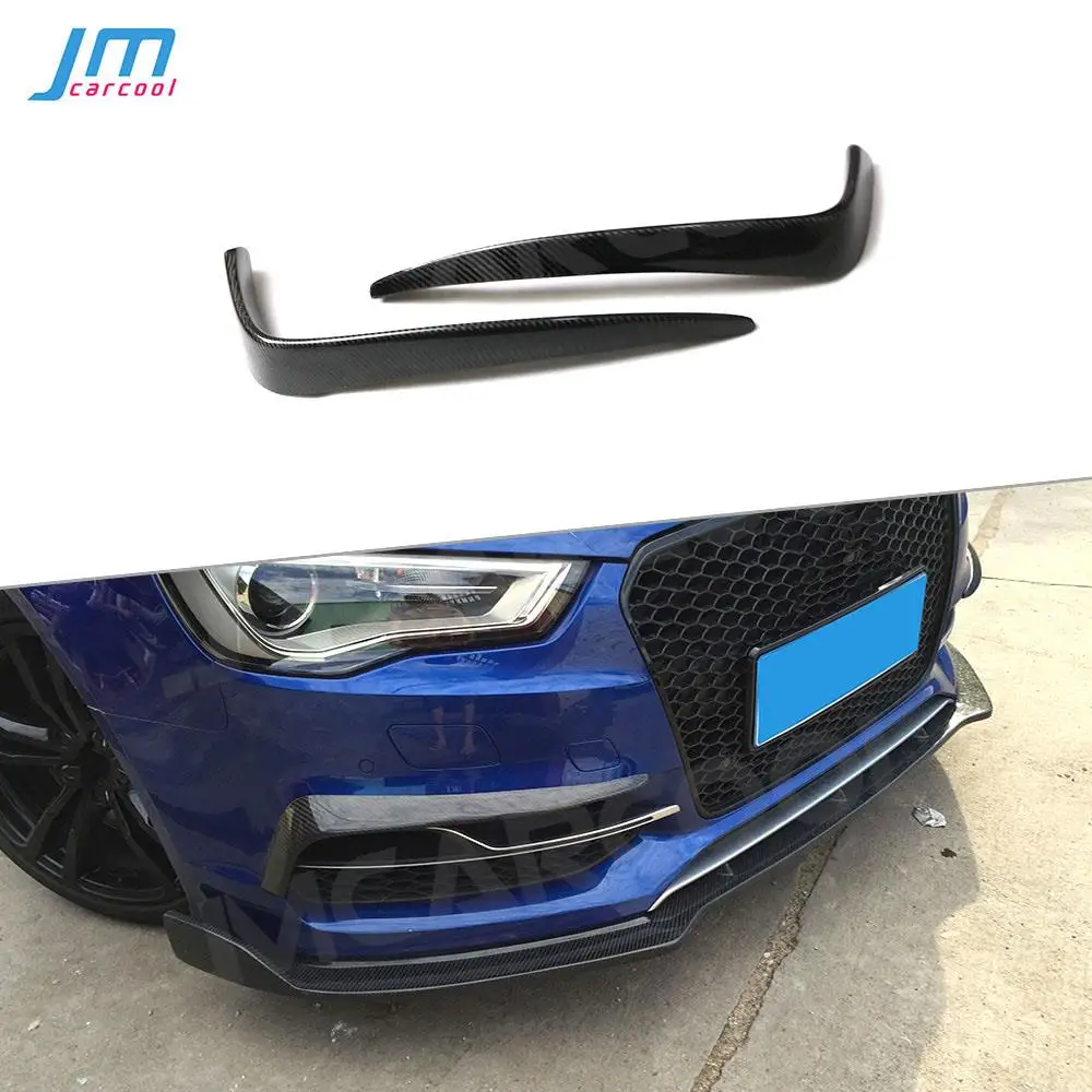 

Carbon Fiber Front Fog Light Eyelids Frame for Audi A3 S3 Sedan Hatchback 2013 - 2019 RS3 Style Foglamp Eyebrows Trims Cover