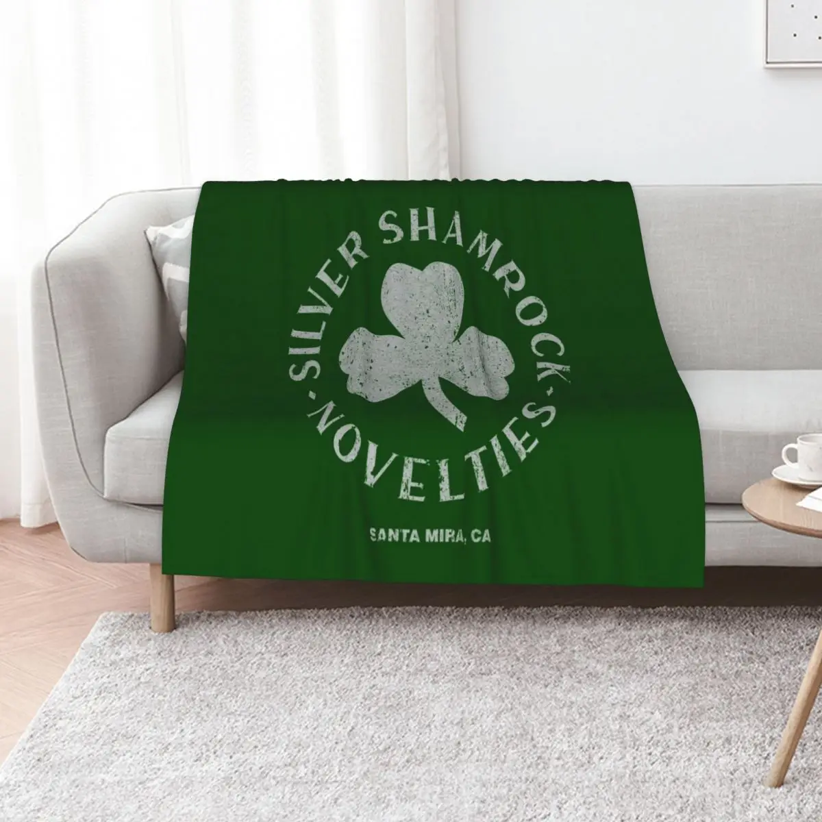 Silver Shamrock Novelties Throw Blanket Vintage christmas decoration Large Blankets For Sofas Blankets
