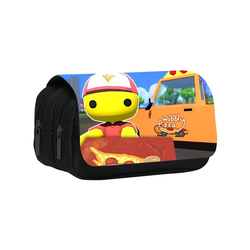 Estojo de lápis de dupla camada, jogo pop, vida oscillante, caixa de papelaria, material de decoração escolar para presente de aniversário primário