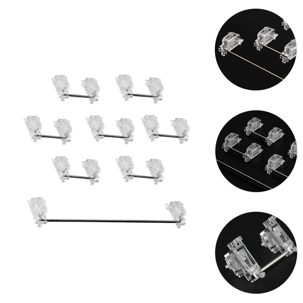 

Transparent Satellite Shaft Key Stabilizer for Mechanical 6 25u Space Bar 2u Enter Backspace Shift Mounted Stabilizer Keyboard