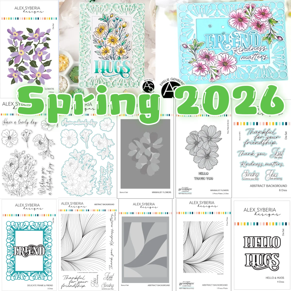 

Spring 2026 Valentine Hug Love Floral Bundle Metal Cutting Die Clear Stamps Stencil Hot Foil for DIY Scrapbook Diary Decoration