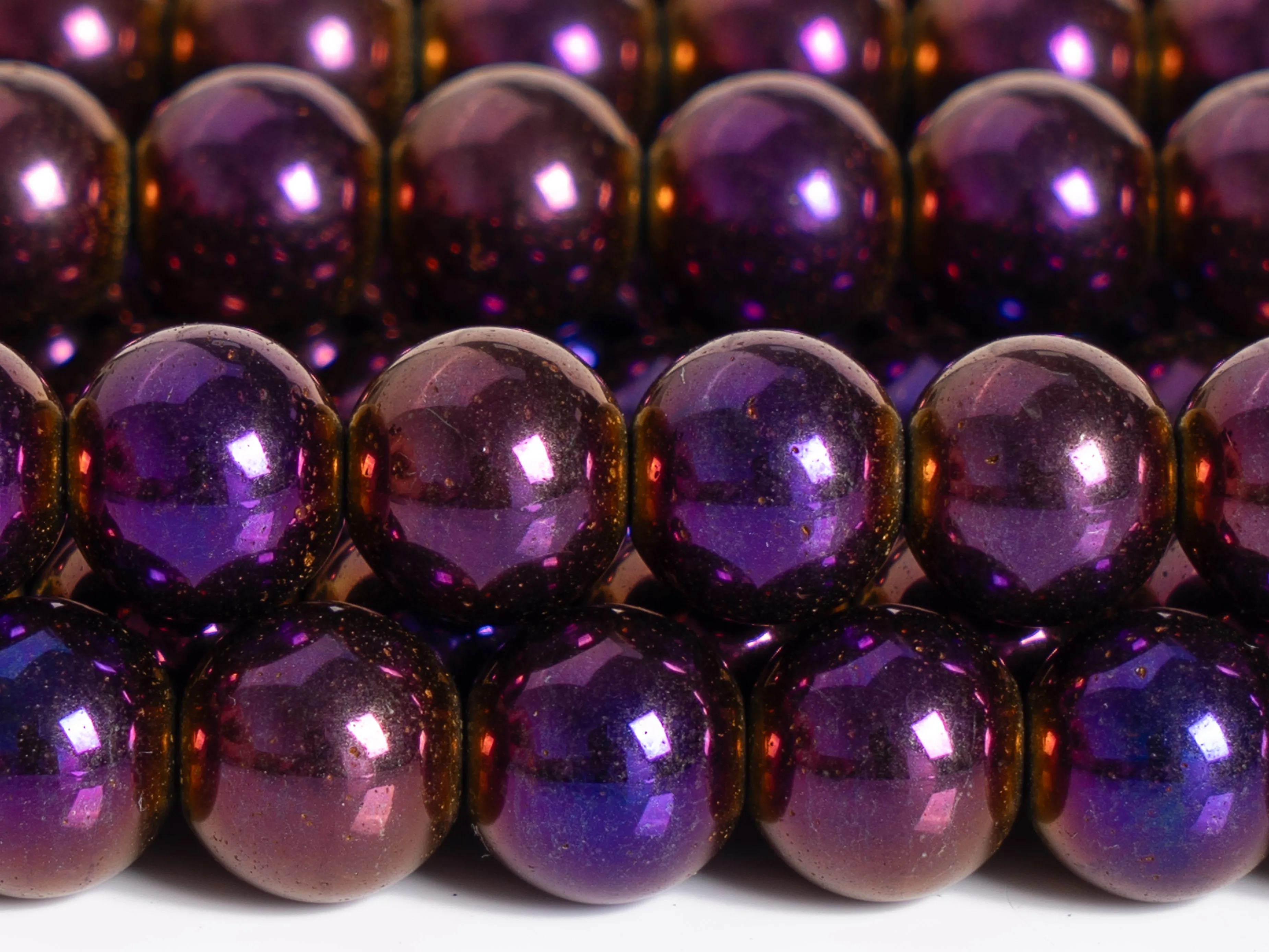 Natural stone Purple Hematite Beads Grade AAA Gemstone  Round Loose Beads Options 2MM 3MM 4MM 6MM 10MM 12MM for Jewelry  Making