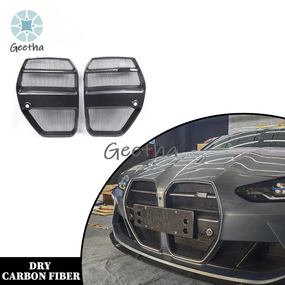 

Dry Carbon Fiber V-Style G80 G82 Anti Insect Net Grille for BMW M3 G80 G81 M4 G82 G83 Front Bumper Grille Anti Metal Mesh Kit