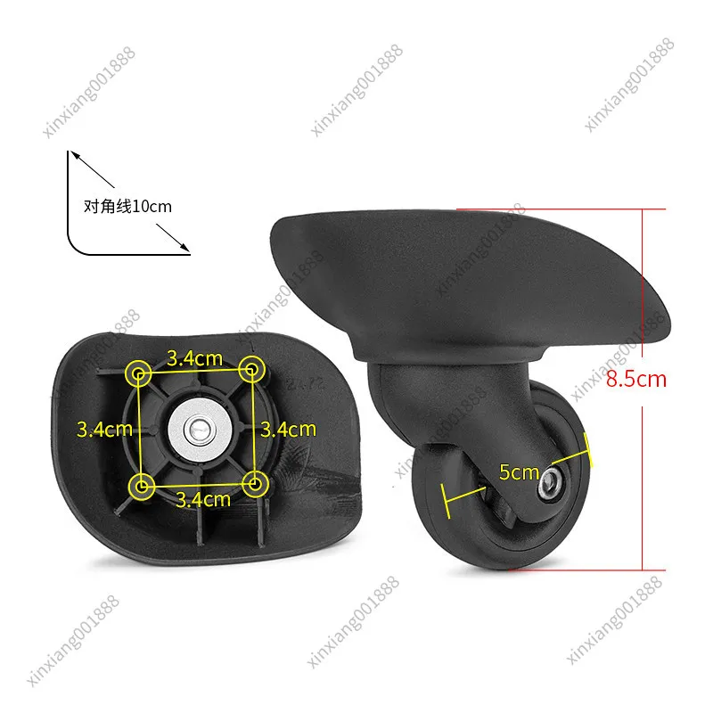 W269# 2472 Swiss Army Knife Luggage Wheels Replacement, Heavy Duty 360° Swivel Caster, Smooth & Durable