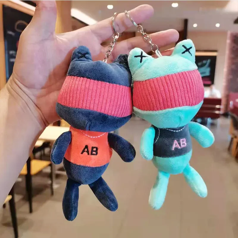 1pcs New Fashion Cool Plush Big Mouth Frog Toy Keychain Personality Woman Bag Wallet Car Ornament Children Sleep Hug PillowToys