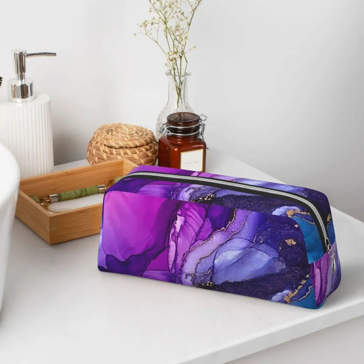 Abstract Vibrant Rainbow Ombre Pencil Cases for Student Gifts Pen Box Pencil Bag Pencil Pouch Pen Holder