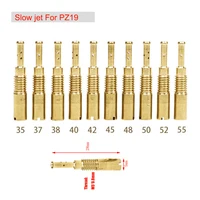 Boquilla de chorro piloto de carburador de motocicleta de chorro lento M5x0,8mm para chorros PZ19 70-110cc Mirage 150 R9 # 35 37 38 40 42 45 48 50 52 55