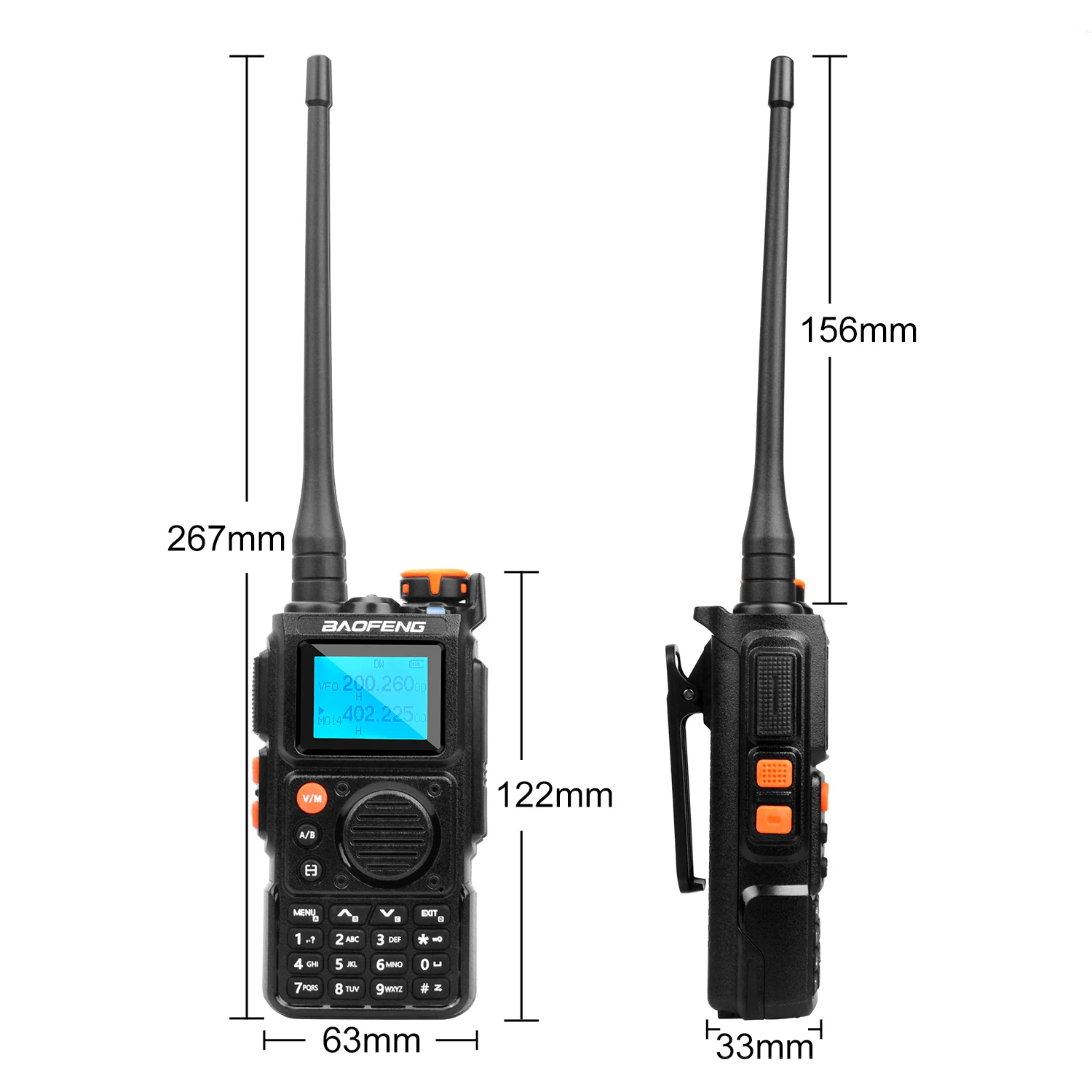 Walkie Talkie Baofeng K6 108-136MHz Air Band UHF VHF Multi-Band 999Ch Noise Cancel Dual Wait 1750Hz Wireless Freq Copy FM Radio