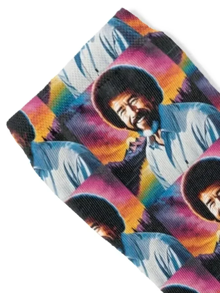 Bob Ross Portrait V1 Socks Run kids Non-slip Socks Girl Men's