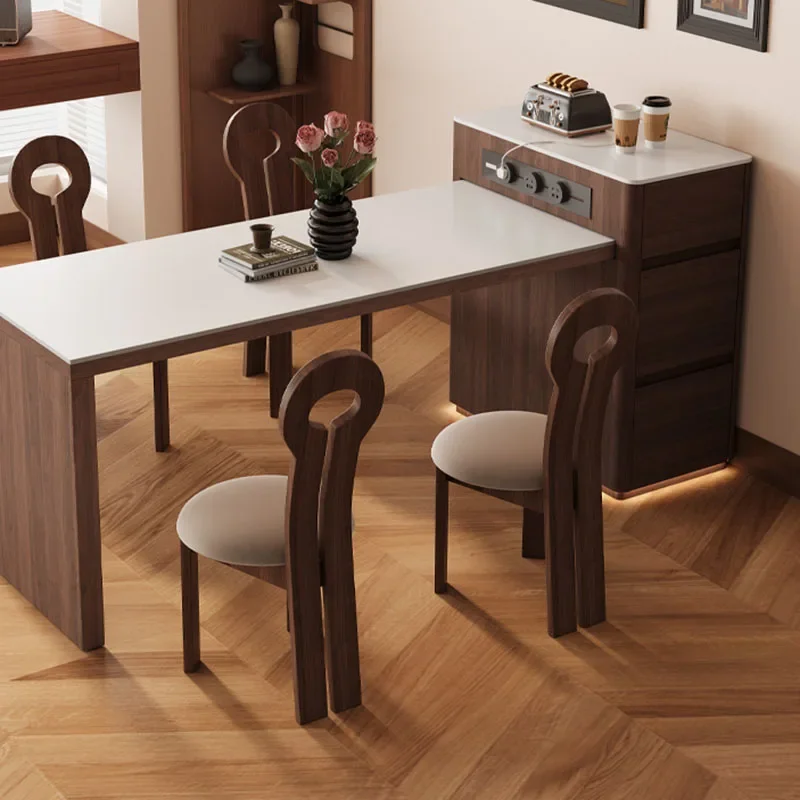 #Service Chairs Dining Table Design Light Glass Island Extensible Tables Restaurant Center Modern Nordic Muebles Trendy Furnitur