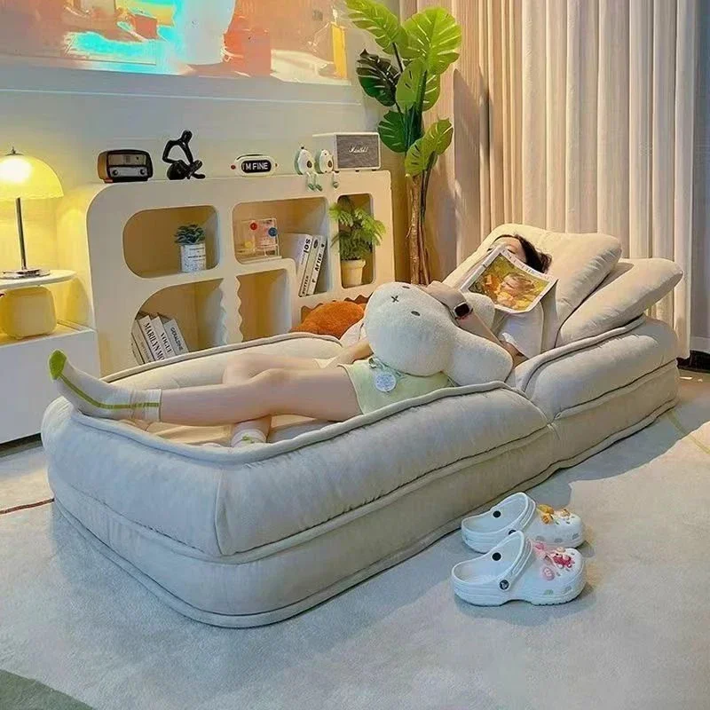 Folding Chaise Longue Nordic Lazy Sofa Single Living Room Chairs Comfortable Relaxation Armchair Multifunction Foldable Sofa Bed