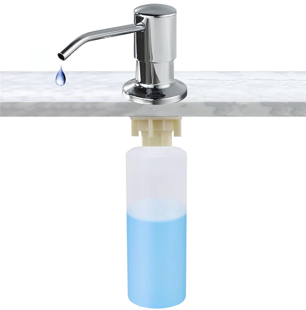 500ml / 350ml Bottle Liquid Soap Dispensers Durable Stainless Steel Pump Useful Kitchen Sink Tools Home Product