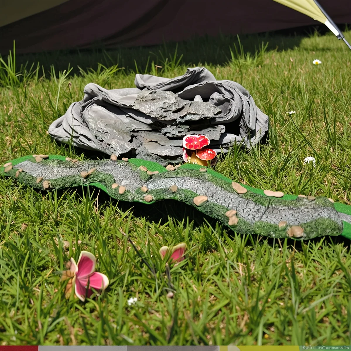 Simulazione Percorsi di pietra Modello Pietra di roccia curva Scena stradale Fata in miniatura Giardino Decorazione paesaggio domestico Accessori fai da te 1 PZ