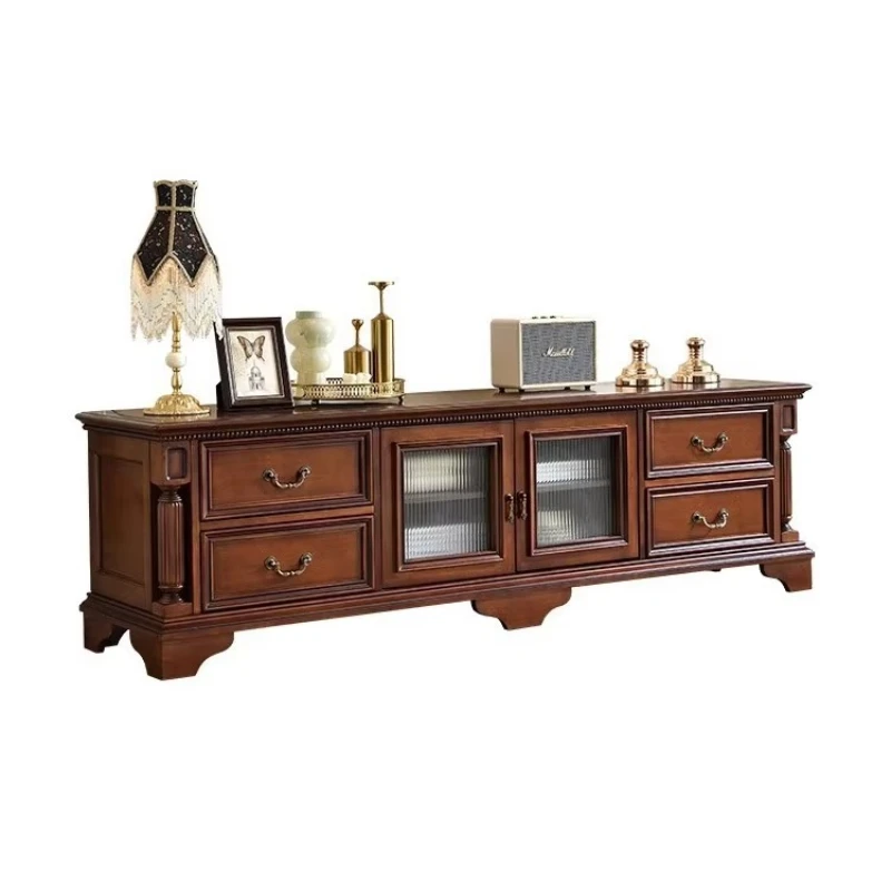 

Wooden living room cabinet Classic style solid wood TV cabinet
