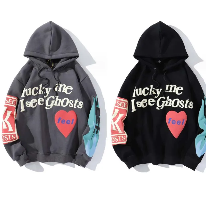 

Y2k Graffiti Letter Fleece Sweatshirts Men's Oversized High Street Casual Hooded Hoodie Unisex Pullover Loose Hoody