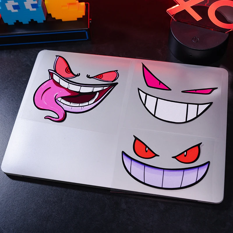 Devil Smile Face Motorcycle Sticker DIY Helmet Decor Auto Bumper Front and Rear Windshield Fuel Tank Funny Decal Car Accessories