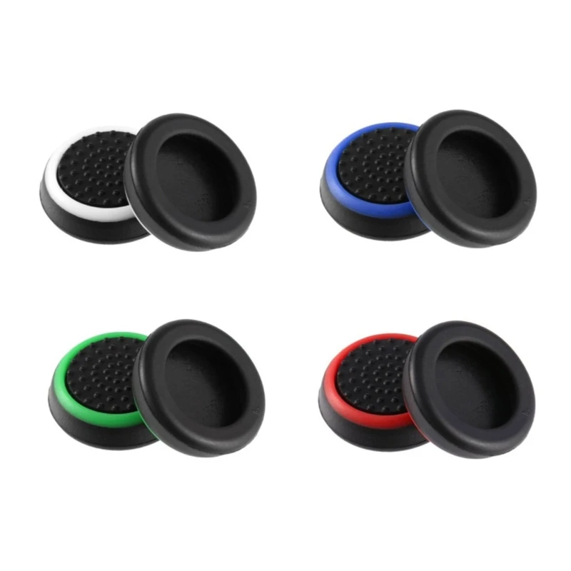 4Pcs Silicone Thumbstick Grip Controller Analog Thumb Stick Cover Joystick Protective Case for PS4/PS3/Xbox 360/One