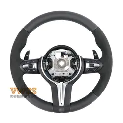 M Leather Steering Wheel Fit for F30 F32 F10 F20 F07 F01 E46 E60 E90 M3 M4 M5 M7 M Steering Wheel