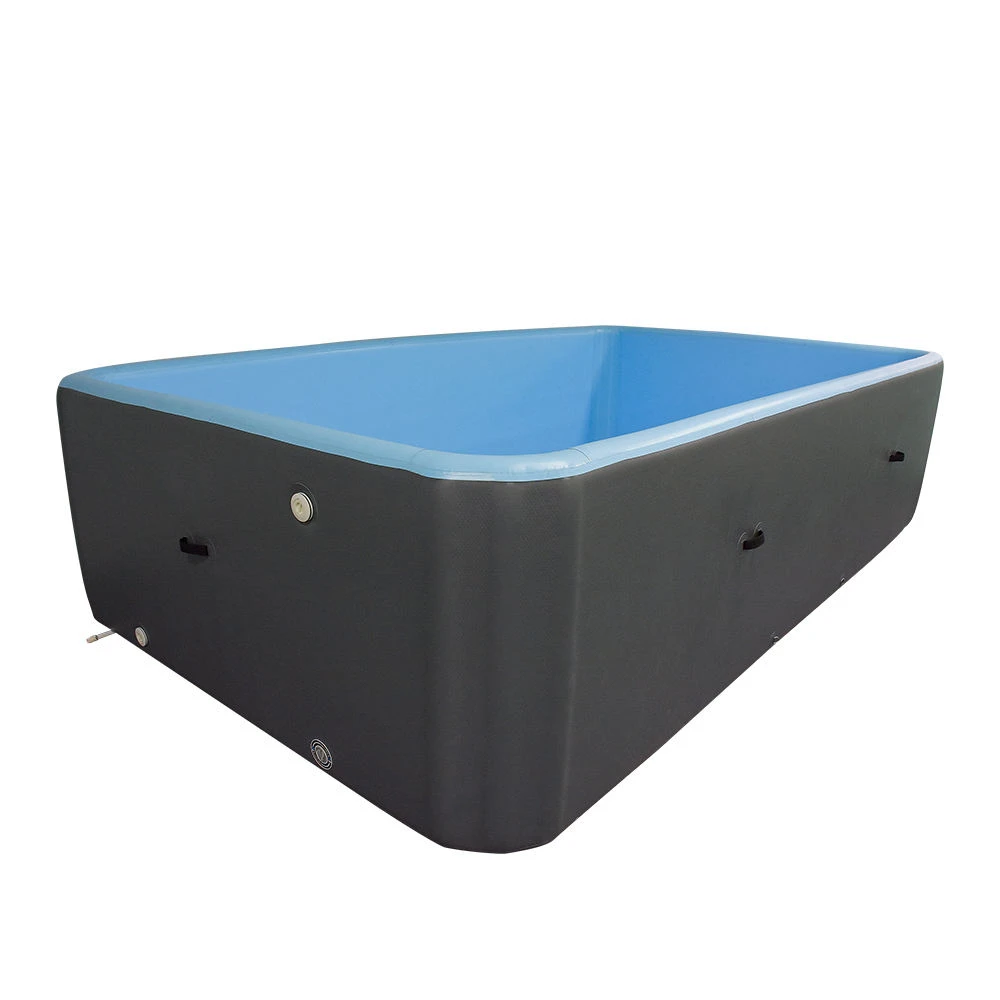Large Customizable PVC Drop Stitch Inflatable Above Ground Pool with Filter Pump for Backyard Summer Play