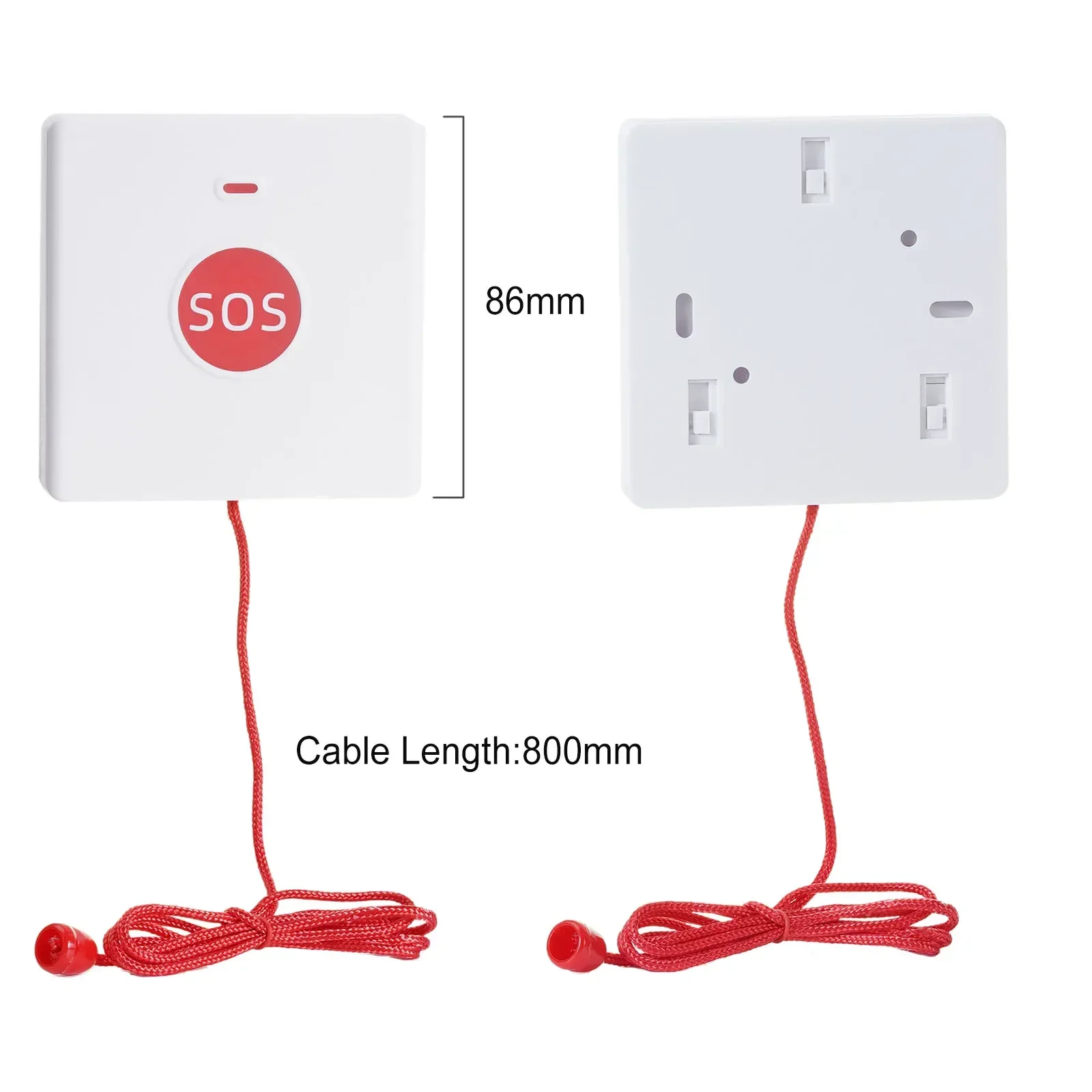 Topvico 433 ميجا هرتز SOS زر الذعر مكالمة طوارئ لكبار السن إنذار ، مفتاح واحد اضغط/سحب للمساعدة النداء اللاسلكي لمقدمي الرعاية