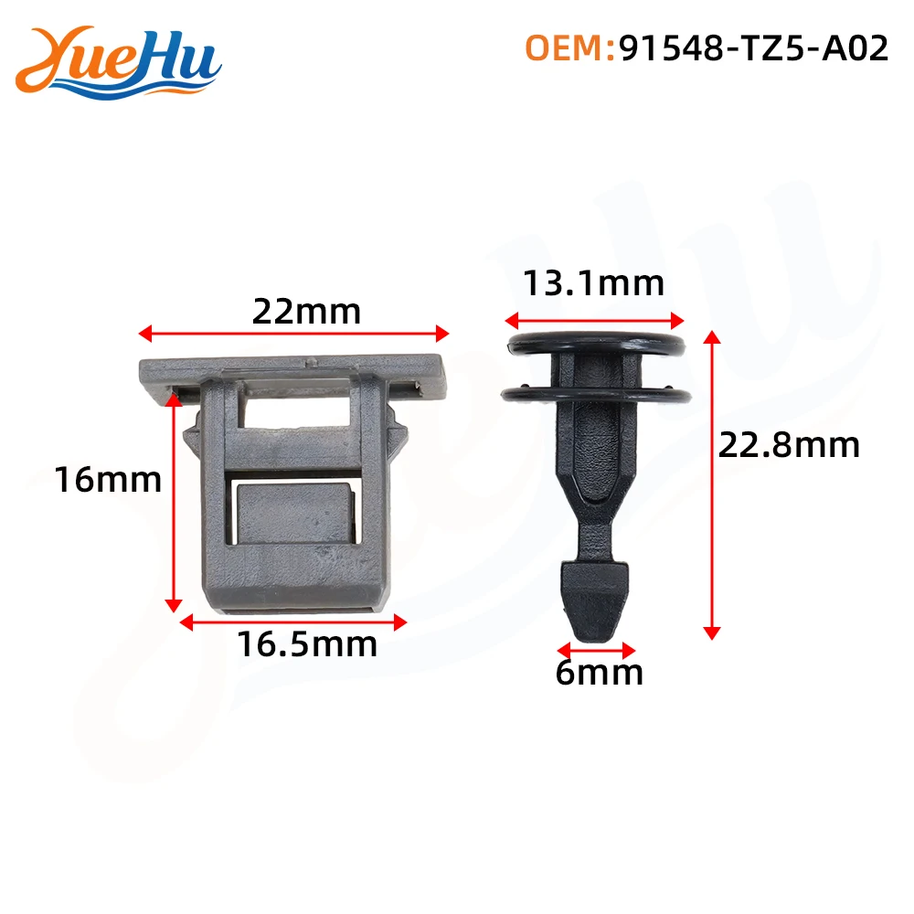 YUEHU 20sets Striker Engine Cover Retainer Clip for Honda Acura Odyssey, UR-V, Ridgeline 91548-TZ5-A02 91547-TZ5-A02