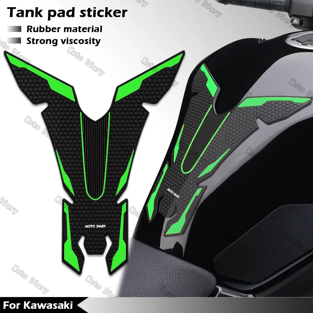 Rubber Tank Pad Sticker Protector Decal For Kawasaki z900 z750 z1000 sx ninja 400 z800 versys1000 er6n zx6r zx10r vulcan s 650