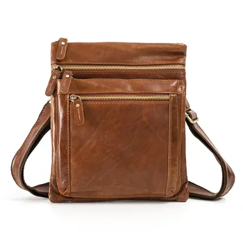 Vintage Echtem Leder männer Schulter Tasche Handtasche Männliche Umhängetasche für Ipad Mann Business Tragbare Tote Messenger Tablet Tasche