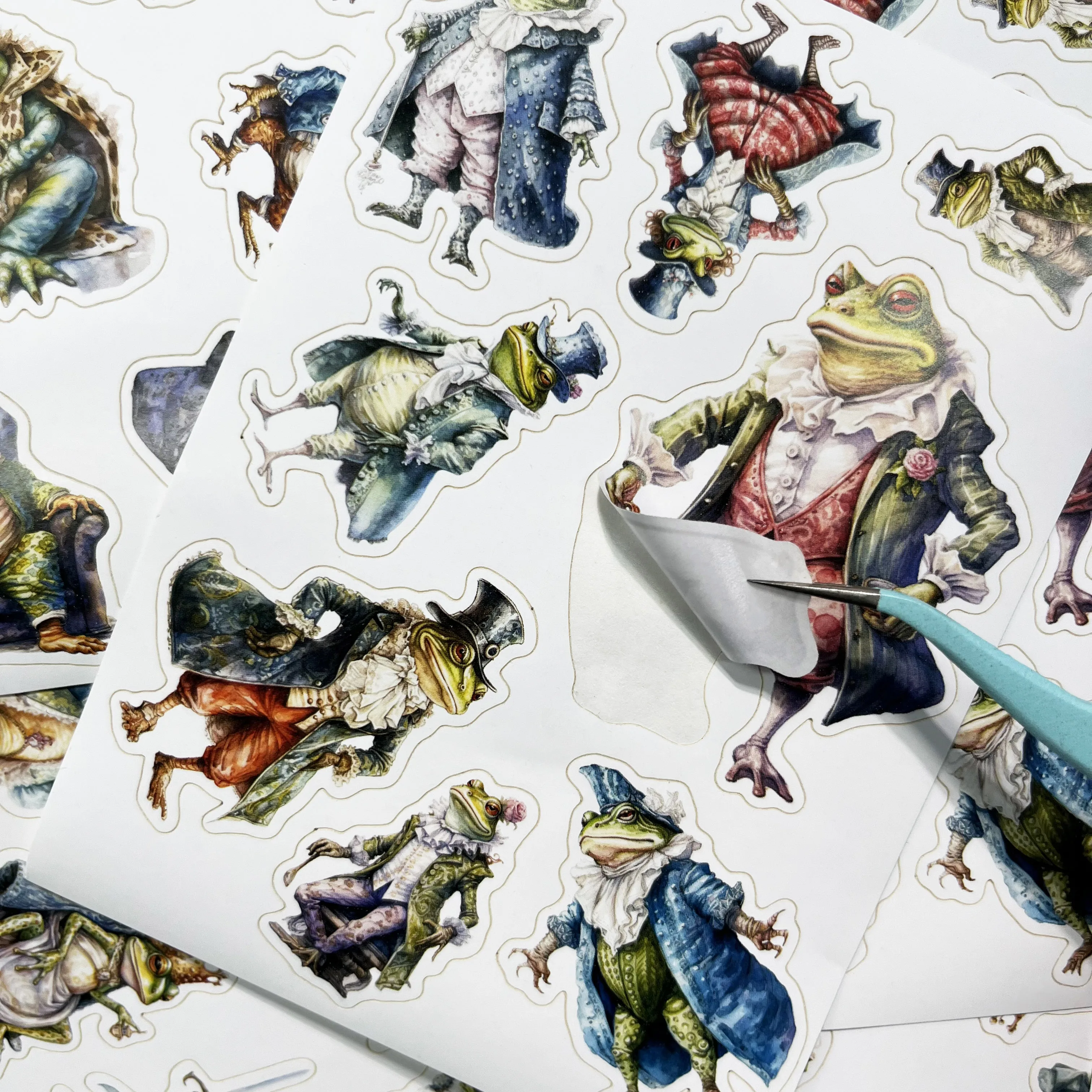 JaiIman 96 Stück selbstklebende Vintage-Märchenfrosch-Aufkleber, perfekt für Tagebuchbedarf, Scrapbooking-Zubehör, DIY-Bastelarbeiten – Detail 7
