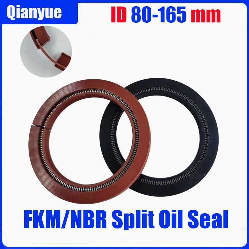 

Split Oil Seal 80-165mm,FKM (250°C) / NBR (120°C) for Stern Shaft/Air Compressor, High Temp & Oxidation Resistant (Split Design)