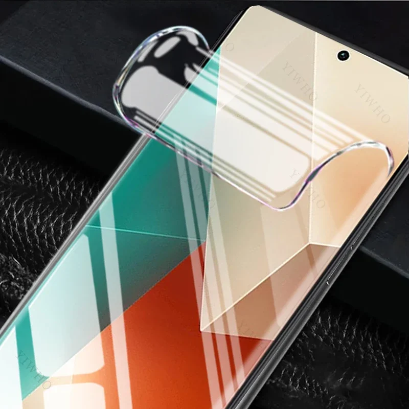 4-1psc ความปลอดภัยฟิล์ม Hydrogel ด้านหน้าสําหรับ Xiaomi Redmi หมายเหตุ 13 ป้องกันหน้าจอป้องกันใสฟิล์มกระจกนิรภัย