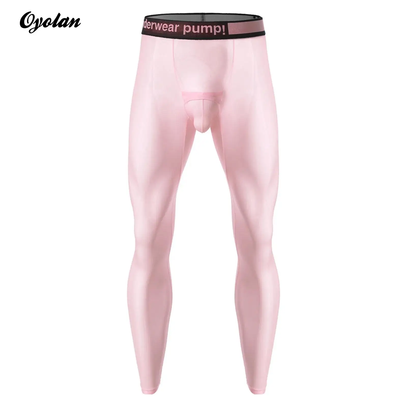 

Ultra Thin See Through Men's Tight Pants Openable Bugle Crotch Slim-fitting Oil Silky Pants Stretchy Tights Leggings Pajamas