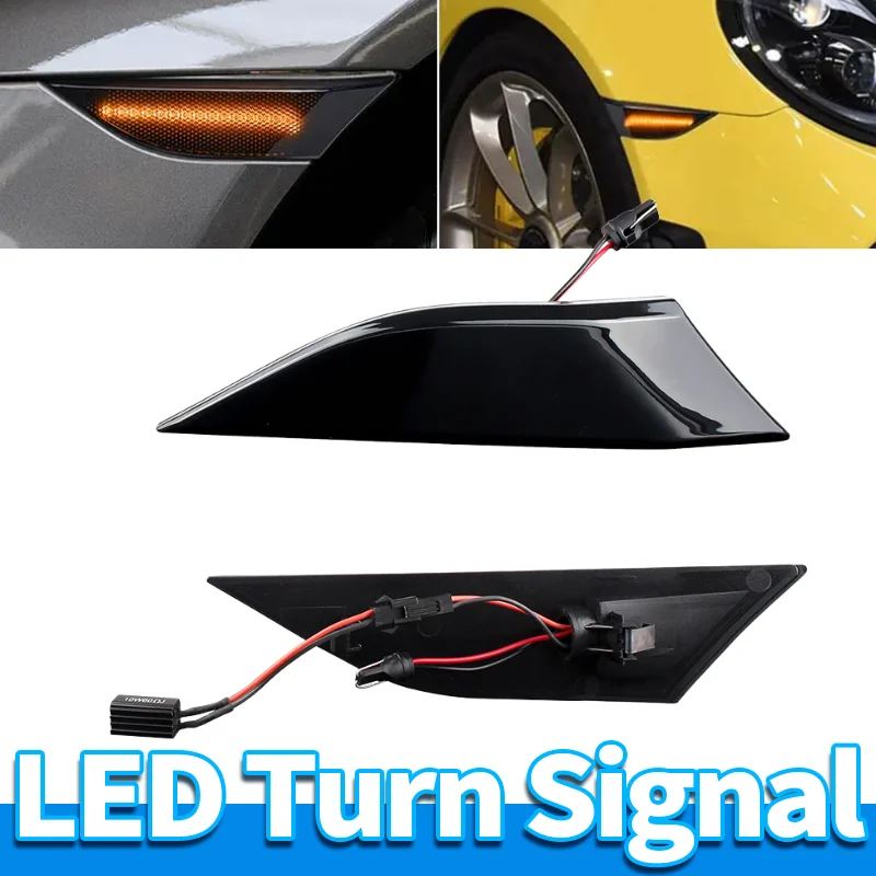 

LED Sequential Side Marker Lights FOR 991 Carrera 4S GTS Turbo S 718 Cayman Coupe Targa 4S 981 Boxster Convertible 99163125505