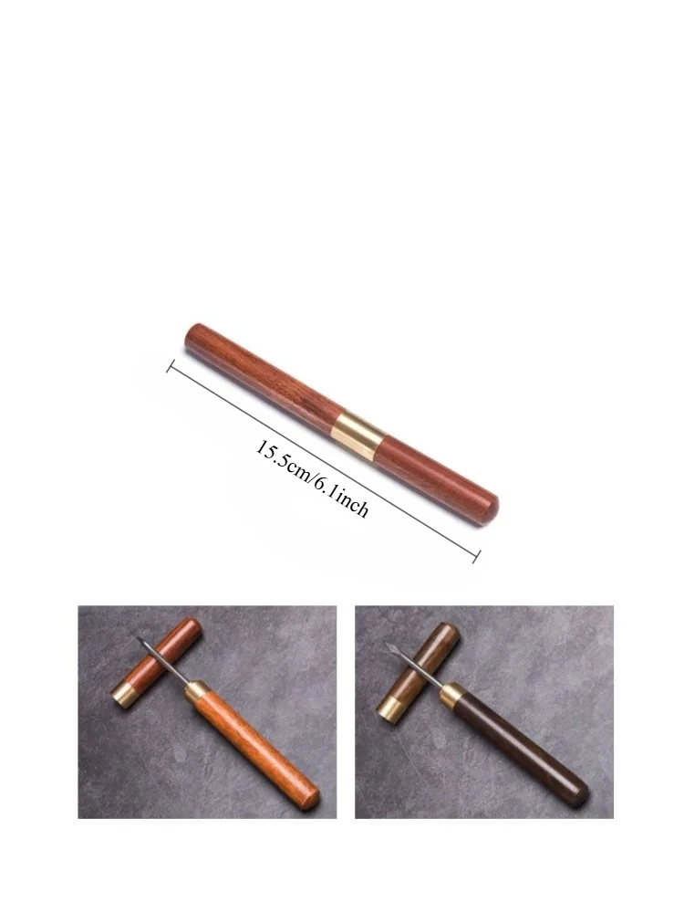 Edelstahl Tee Nadel Solide Sandelholz Ebenholz Holz Griff Mantel Langlebig Pu'er Tee Lösen Messer Tee-Set Zubehör – Detail 1