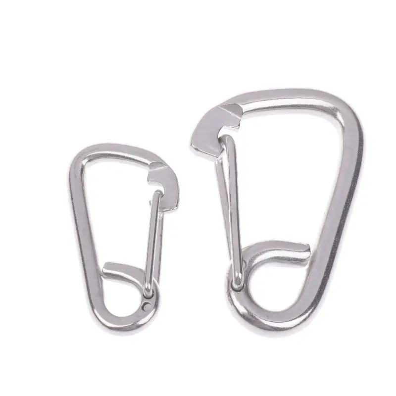 بسيطة الفولاذ المقاوم للصدأ الغوص مشبك كليب الثقيلة التخييم حلقة تسلق السنانير في الهواء الطلق السلامة الغوص مشبك كليب