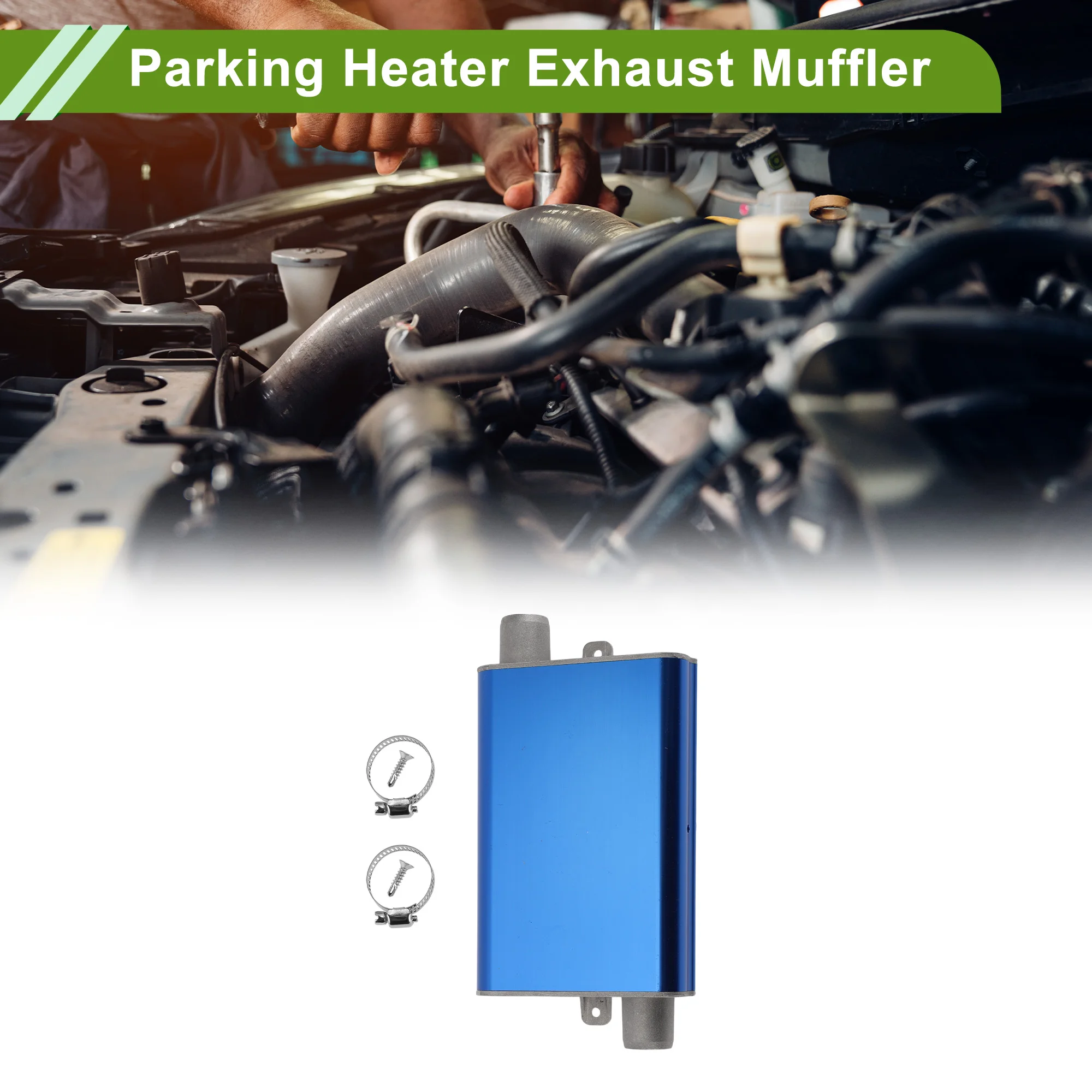 

UXCELL стояночный обогреватель глушитель выхлопной трубы глушитель для автомобиля грузовик фургон RV синий