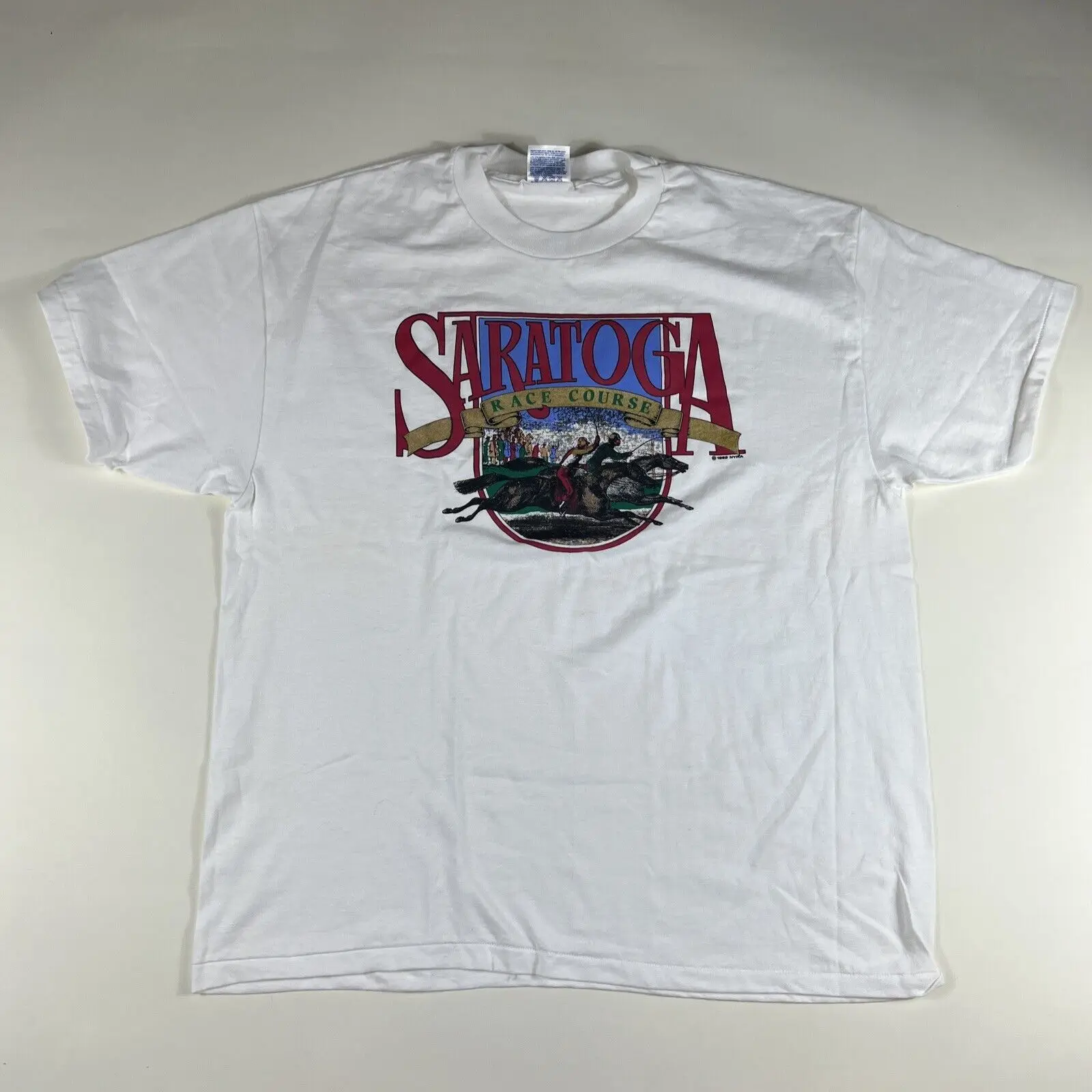 Vintage 1992 Saratoga T Shirt Xl Race Course