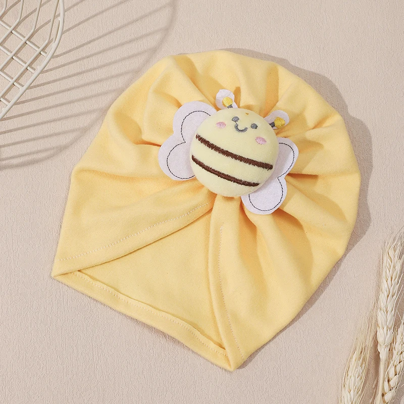 Cute Plush Bee Baby Headbands Cartoon Animal Hair Bands for Kids Girl Infant Elastic Nylon Wide Turban Kids Hair Accessories