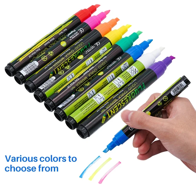 8 Pcs/lot Queen Bee Marker Pen Set 8 Colors Non-Toxic Highlighter Marker Fluorescent Pen Bees Breeding Tool for Beekeeping