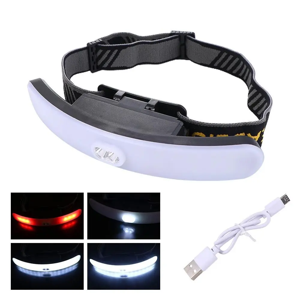 

USB Rechargeable LED Headlamp Eye Protect 6 Modes Nail Art Makeup Light Shadowless Strong Light Eyelash Extension Lamp Camping