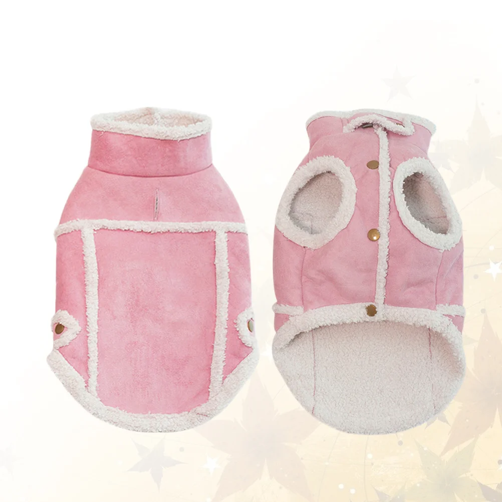 

Winter Dog Warm Coat England Style Suede Fabric Pet Clothes Pink Size Xl Party Outdoor Jacket Dog Clothes Pet Jacket