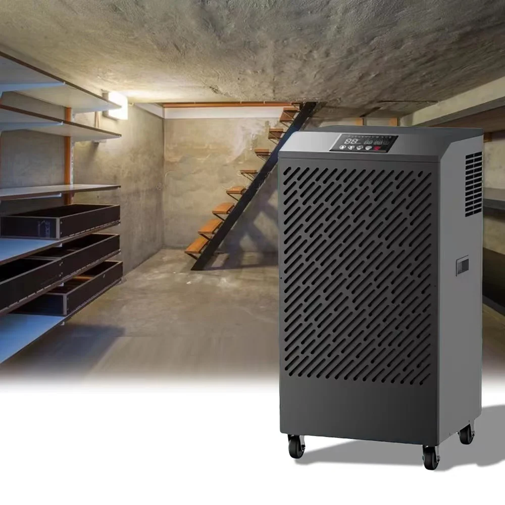 Commercial dehumidifier industrial repair dehumidifier 100L large capacity water tank, suitable for basement warehouse